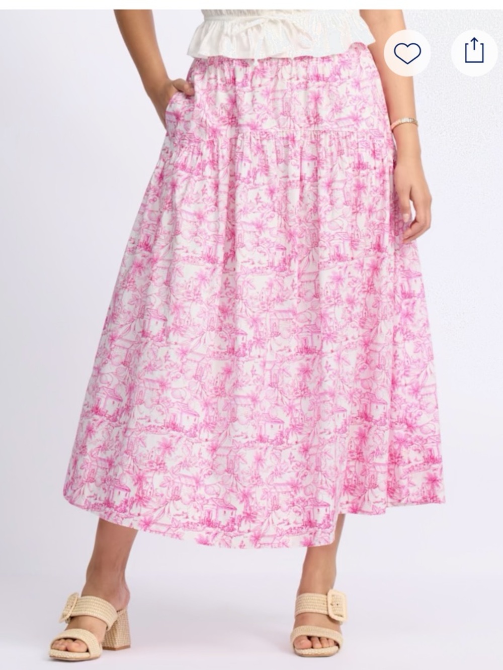 EUC Skies are Blue Rama Maxi Skirt